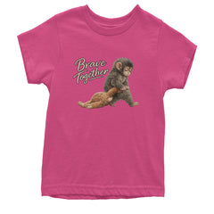 Punch Brave Together Stuffed Animal Youth T-shirt Hot Pink