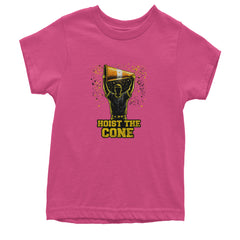 Hoist The Cone Pittsburgh Pride Youth T-shirt Hot Pink