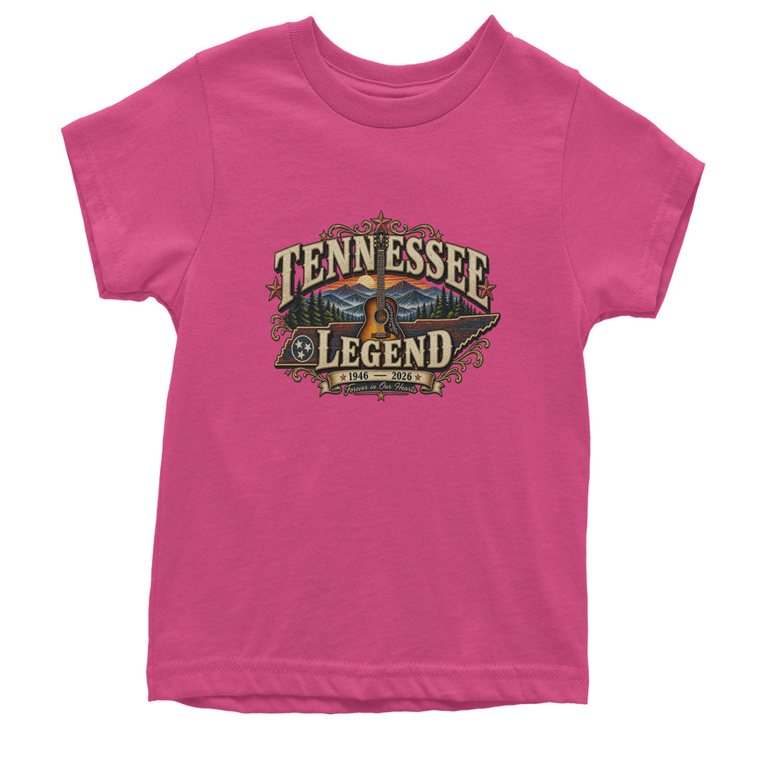 Tennessee Legend Country Music Dolly Youth T-shirt Hot Pink