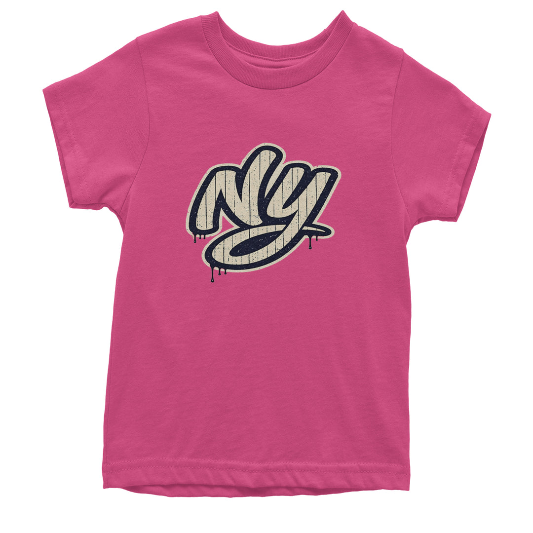 NYC New York City Grunge Street Youth T-shirt Hot Pink