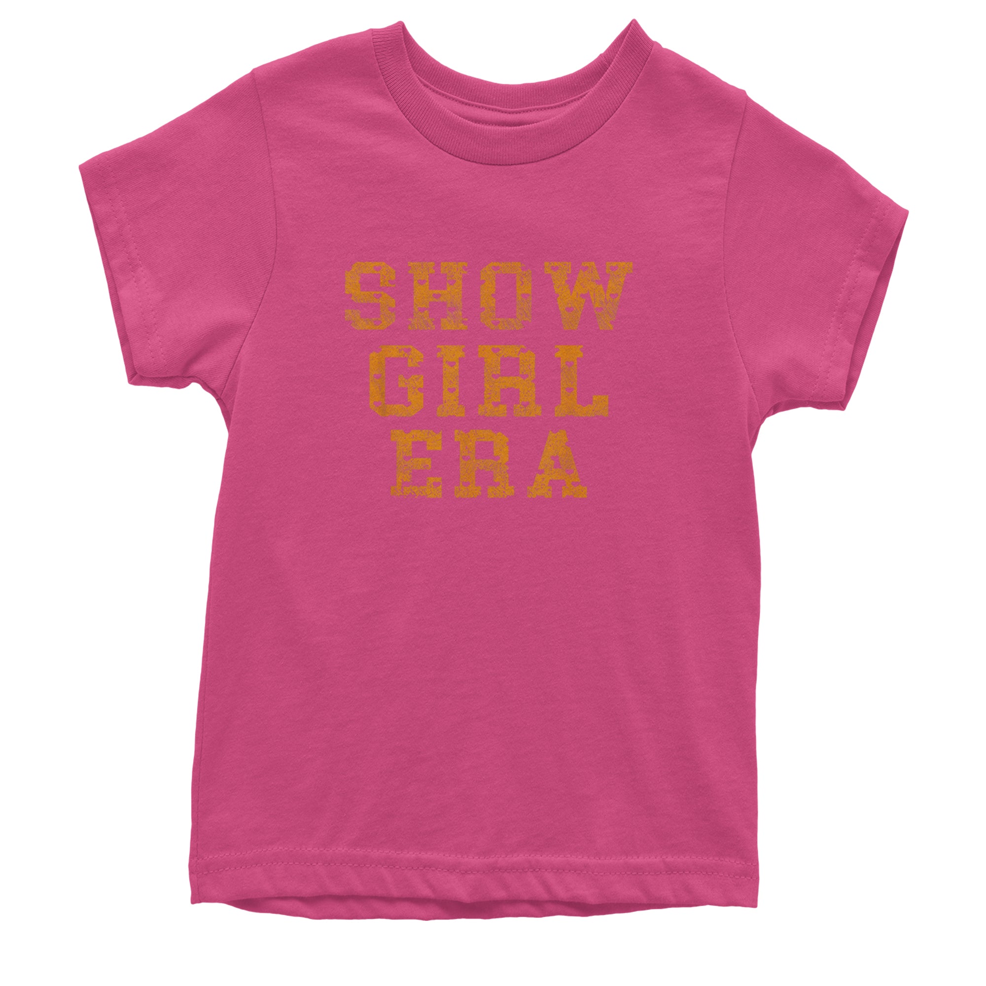 Vintage Showgirl Era Heart Youth T-shirt Hot Pink