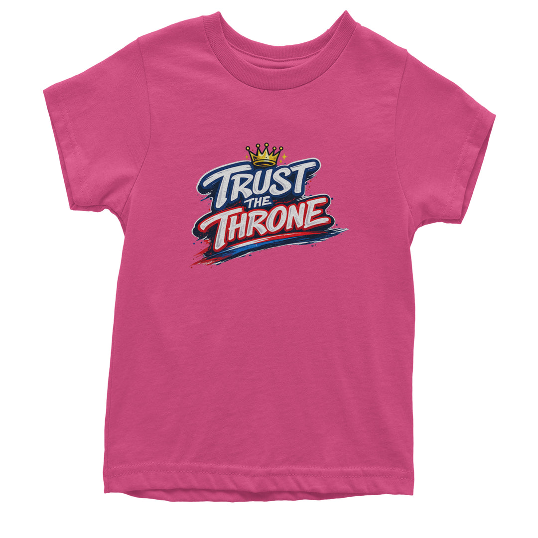 Trust The Throne Crown Philly Hoops Youth T-shirt Hot Pink