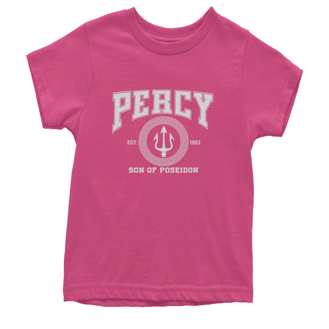 Percy Son Of Poseidon Sea God Youth T-shirt Hot Pink