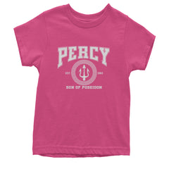 Percy Son Of Poseidon Sea God Youth T-shirt Hot Pink