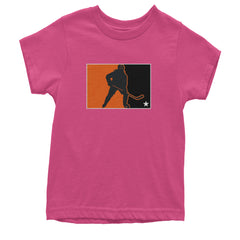 Hockey Enforcer Retro Vintage Youth T-shirt Hot Pink