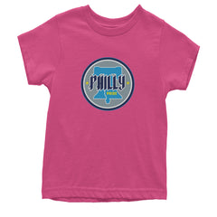 Philly Pride Liberty Bell Youth T-shirt Hot Pink