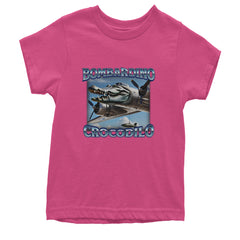 Bombardino Crocodilo Brainrot Youth T-shirt Hot Pink