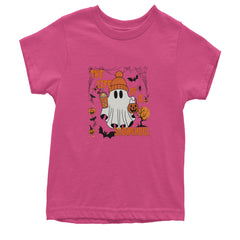 Life of a Showghoul Halloween Showgirl Vibes Youth T-shirt Hot Pink
