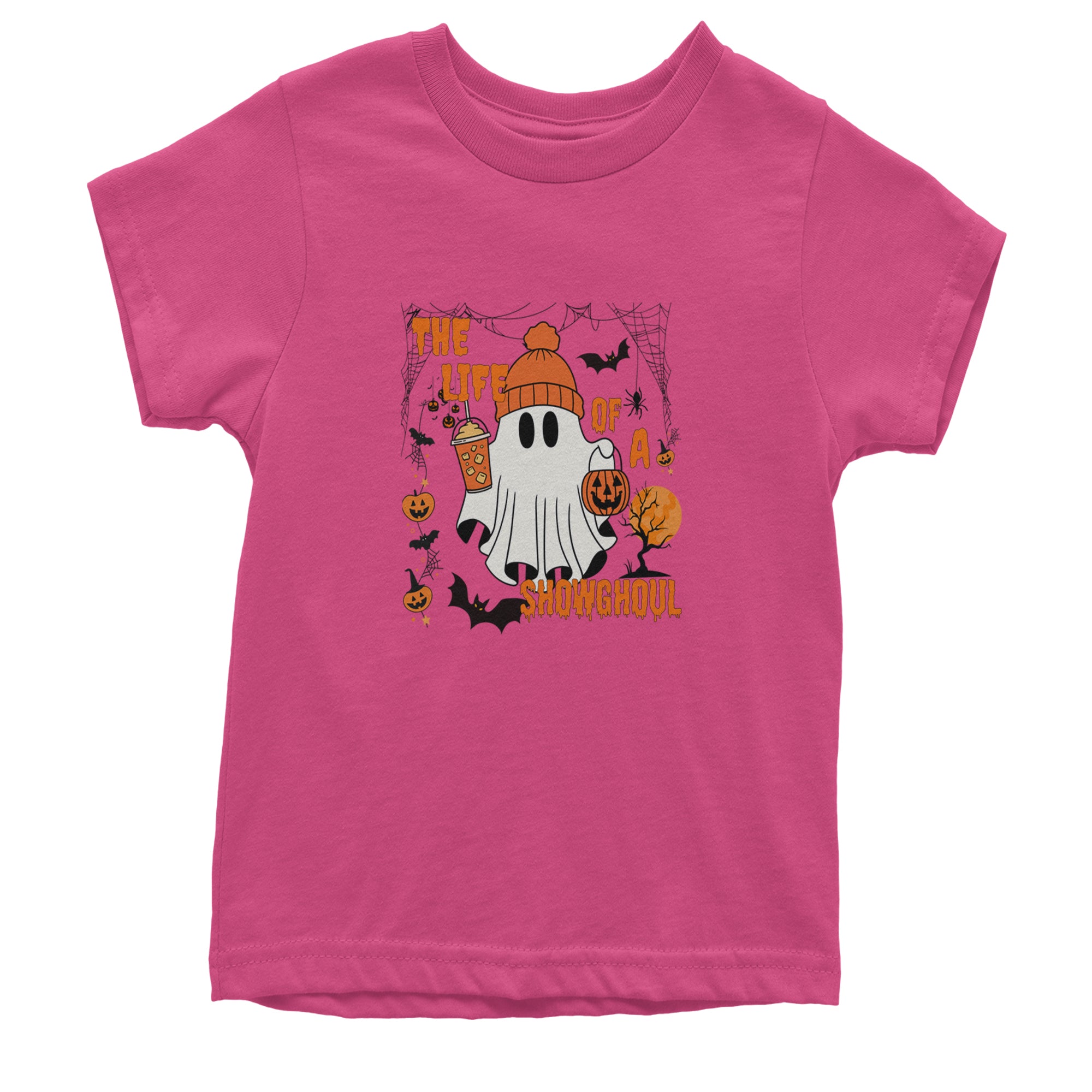 Life of a Showghoul Halloween Showgirl Vibes Youth T-shirt Heather Grey