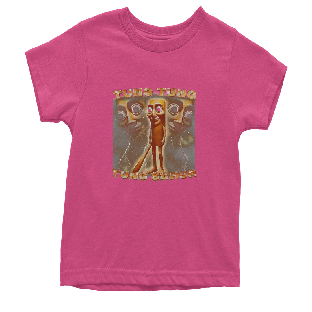 Tung Tung Tung Sahur Enforcer Youth T-shirt Hot Pink