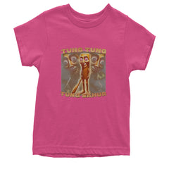 Tung Tung Tung Sahur Enforcer Youth T-shirt Hot Pink