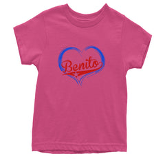 Benito Heart Puerto Rico Youth T-shirt Hot Pink