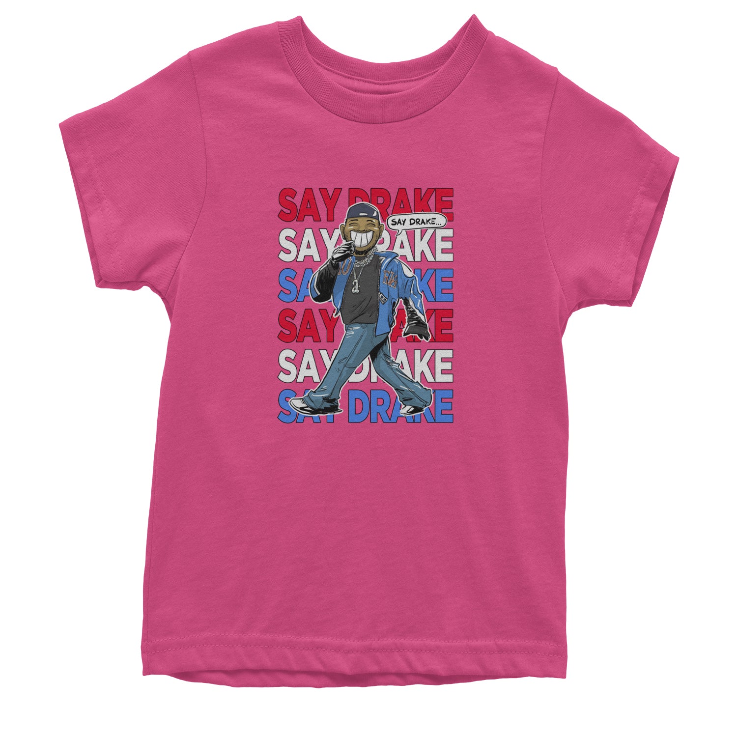 Say Drake Smiling Meme Mustard Youth T-shirt Hot Pink