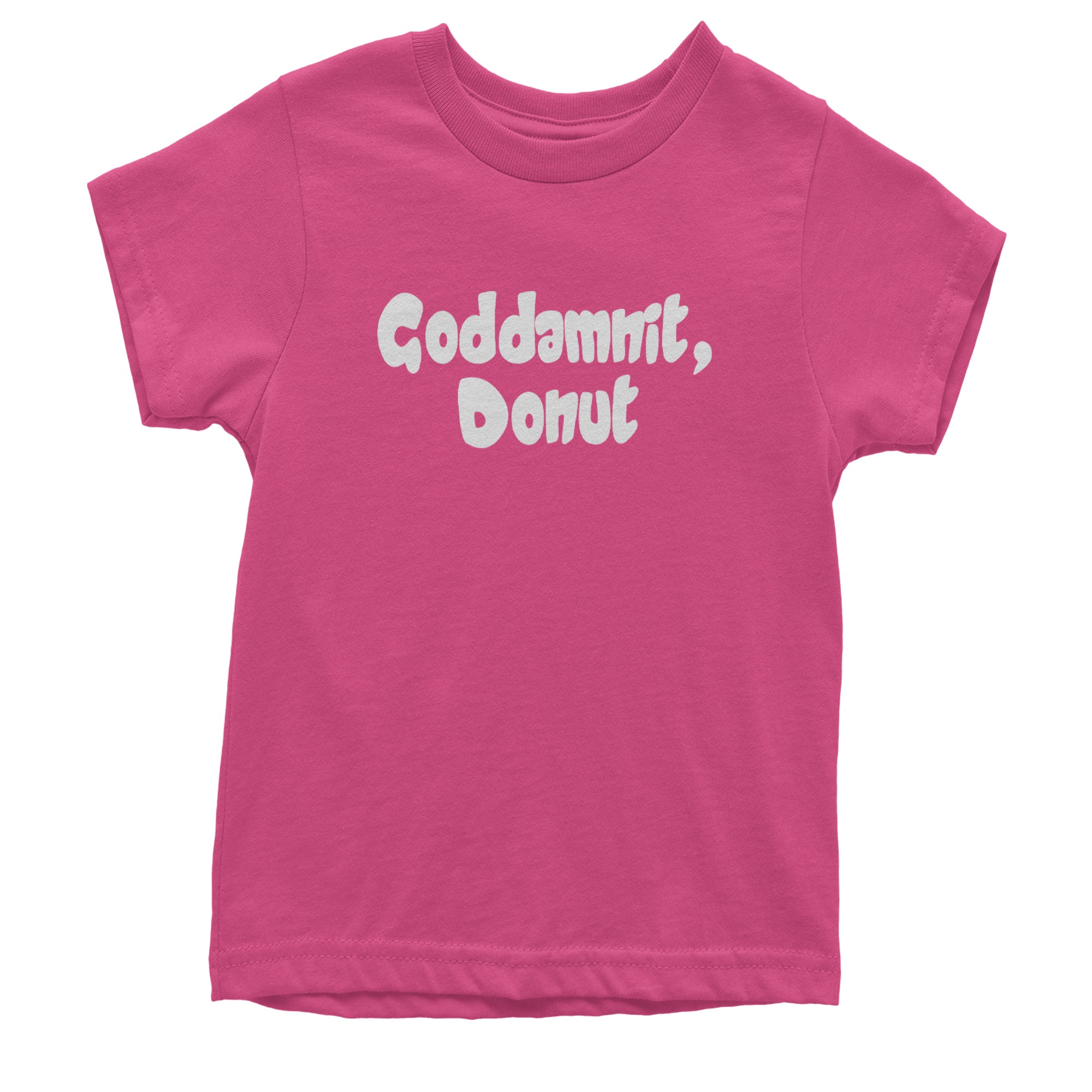 Godd-mnit, Donut Carl Youth T-shirt Hot Pink