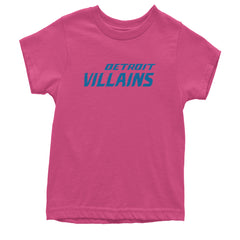 Detroit Villains Grit Football Youth T-shirt Hot Pink