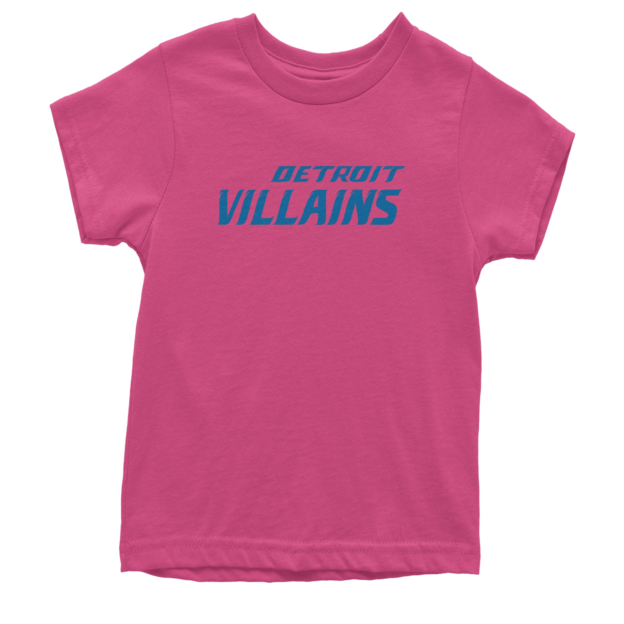 Detroit Villains Grit Football Youth T-shirt Hot Pink