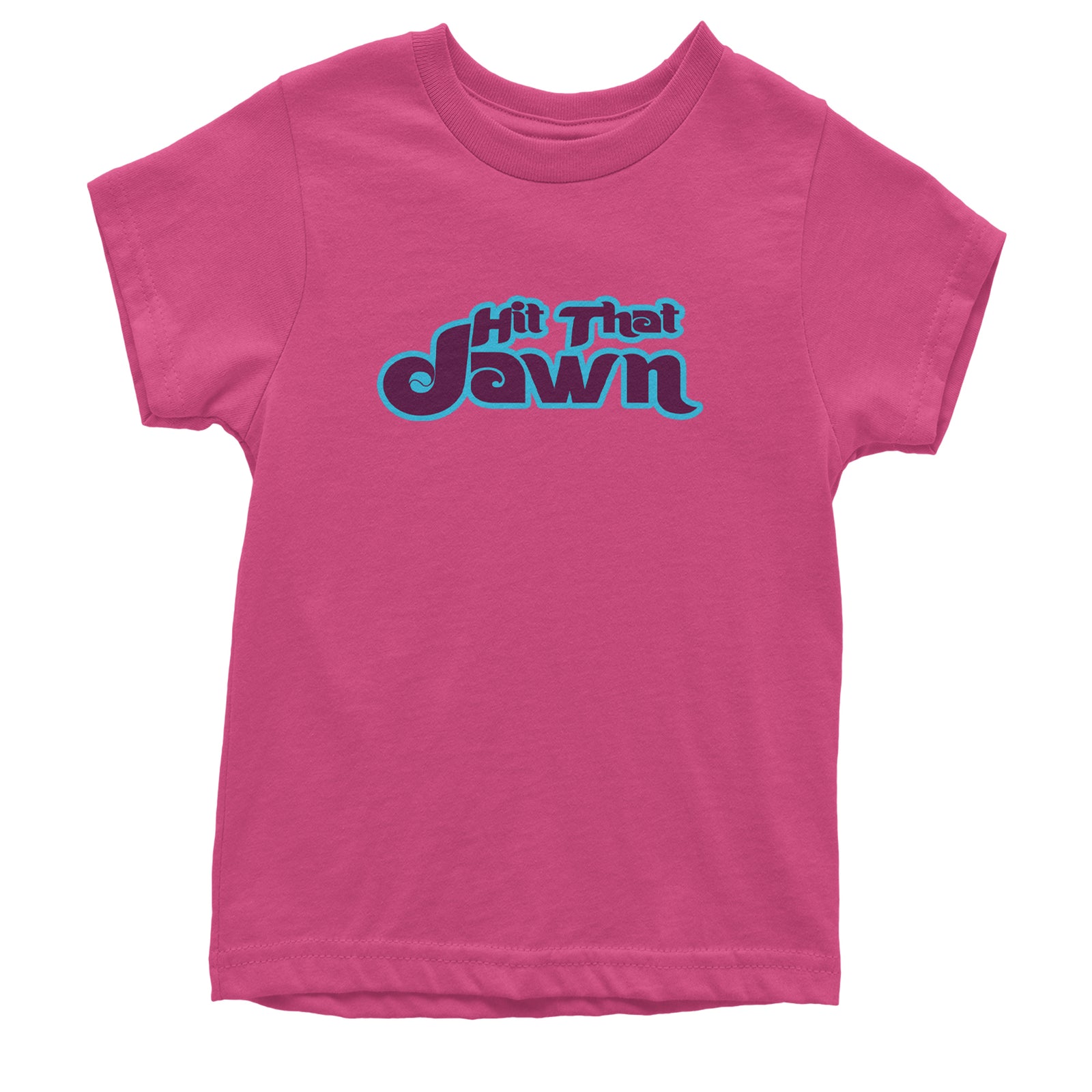 Hit That Jawn Philly Baseball Youth T-shirt Hot Pink