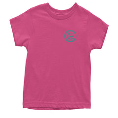 TLC To Love a Canine Dog Rescue Teal Youth T-shirt Hot Pink