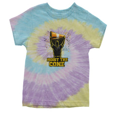 Hoist The Cone Pittsburgh Pride Youth T-shirt Tie-Dye Jellybean