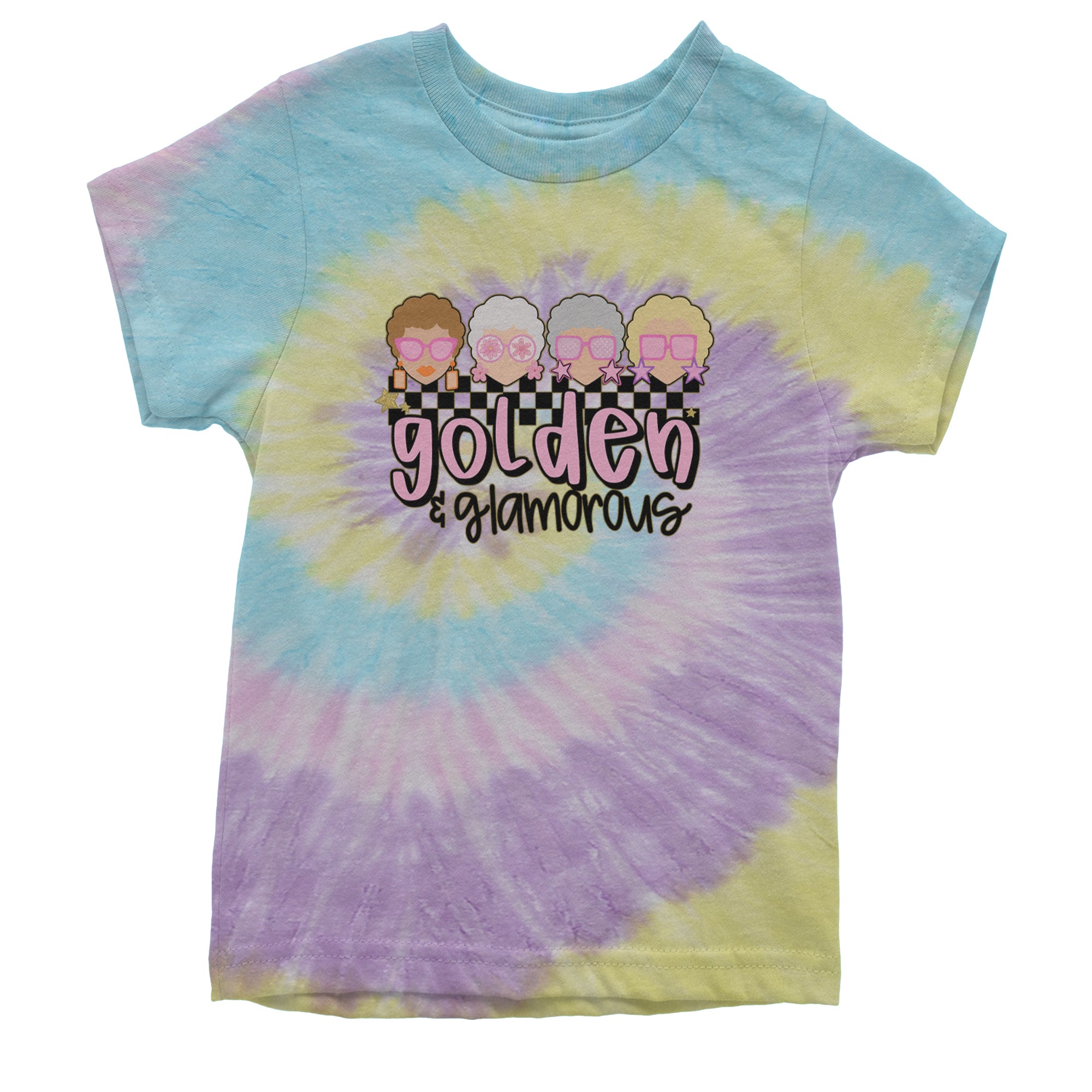 Golden And Glamorous Golden Girls Youth T-shirt Tie-Dye Jellybean