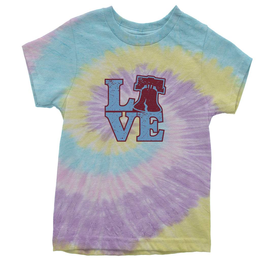 Love Philly Liberty Bell Youth T-shirt Tie-Dye Jellybean