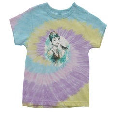 Mrs. Herpburn Iconic Watercolors Youth T-shirt Tie-Dye Jellybean