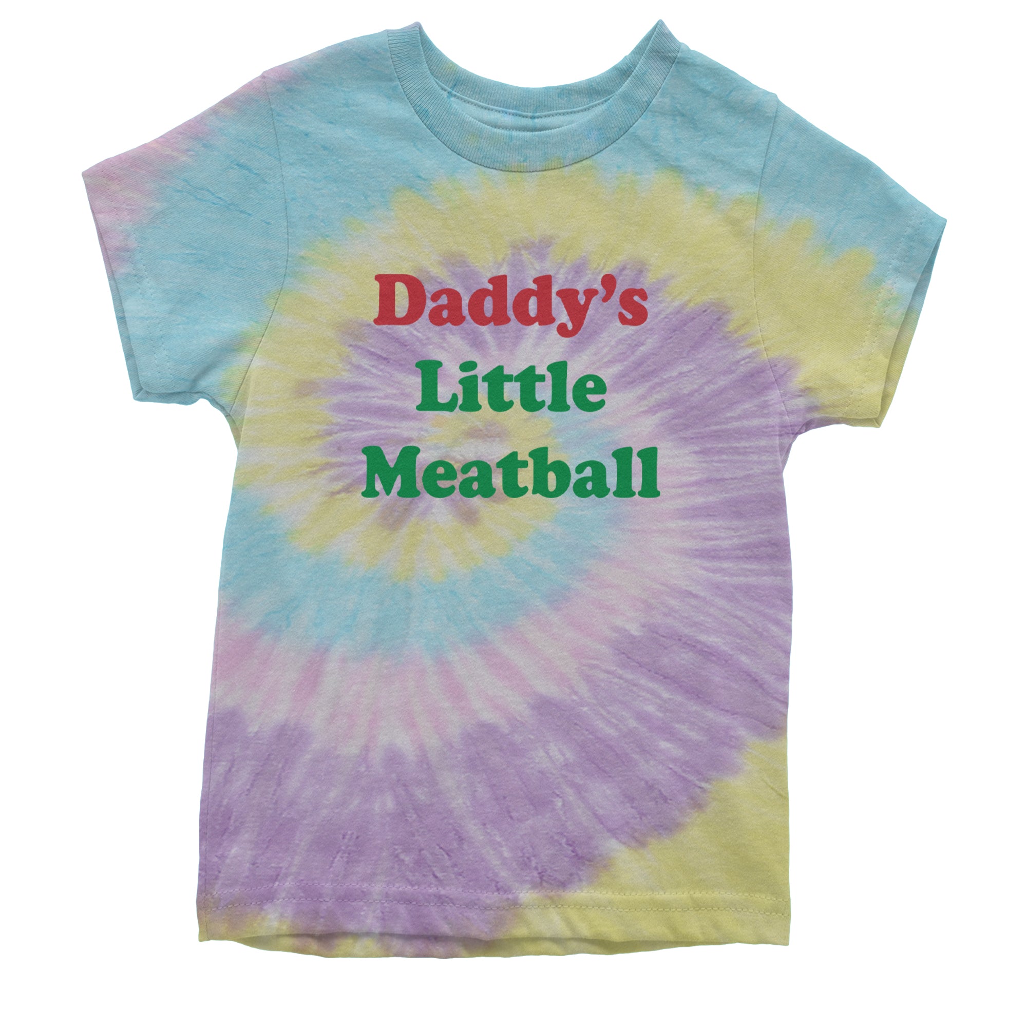 Daddy's Little Meatball Love Island Youth T-shirt Tie-Dye Jellybean