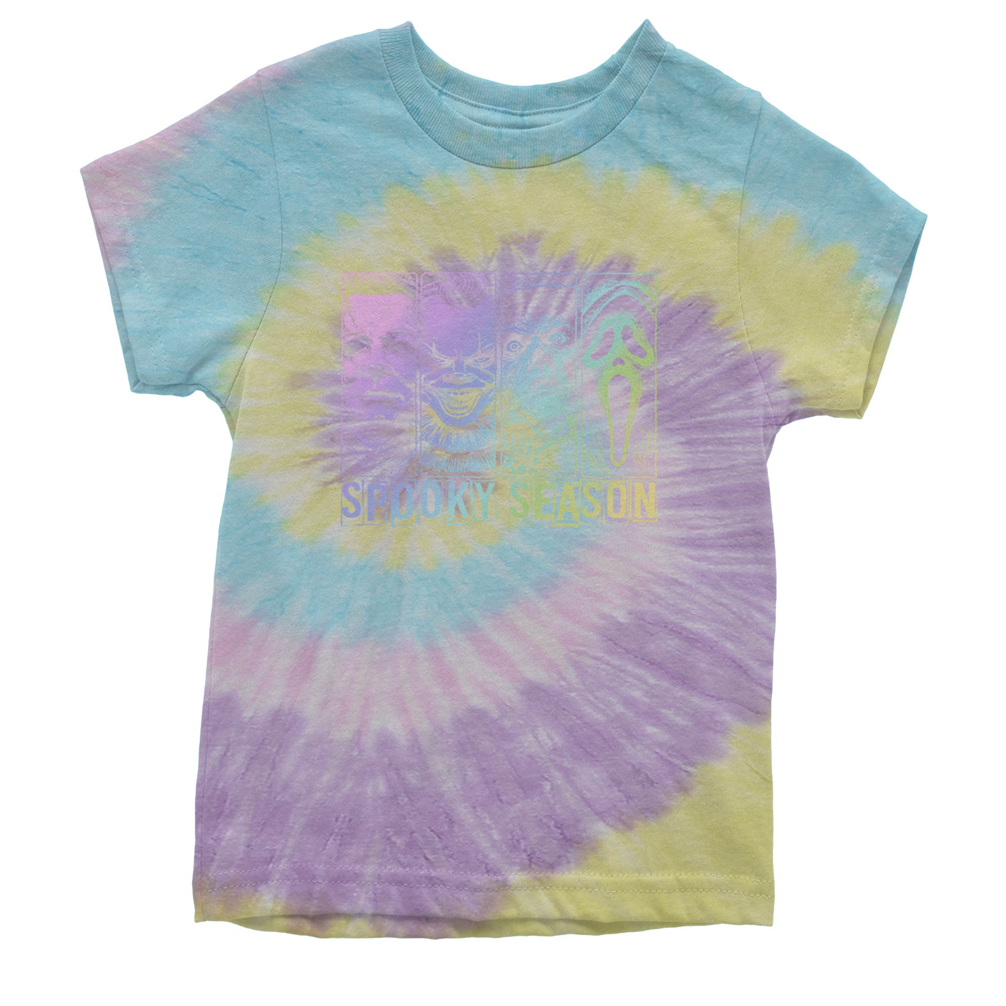 Spooky Season Horror Icons Halloween Youth T-shirt Tie-Dye Jellybean