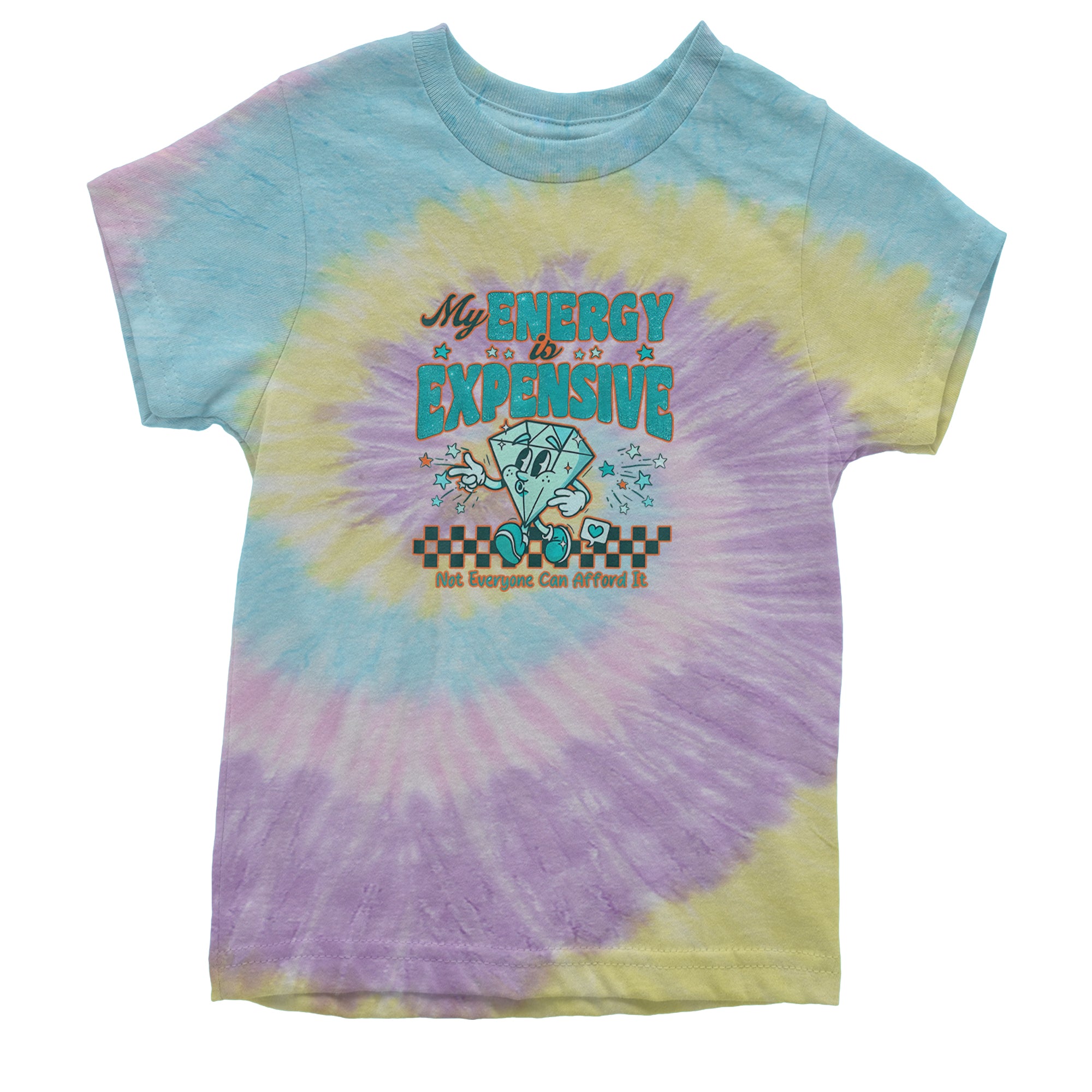 Diamond My Energy Is Expensive Youth T-shirt Tie-Dye Jellybean