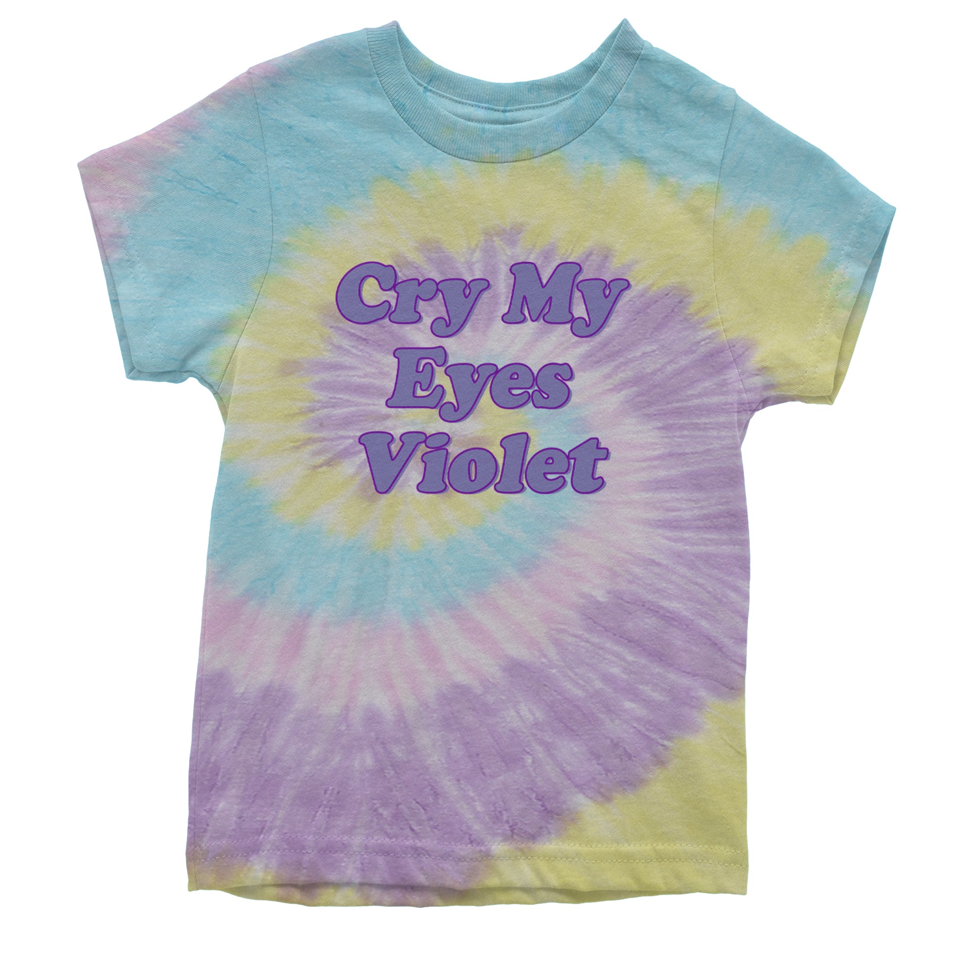 Cry My Eyes Violet Drama Queen Youth T-shirt Tie-Dye Jellybean