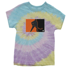 Hockey Enforcer Retro Vintage Youth T-shirt Tie-Dye Jellybean