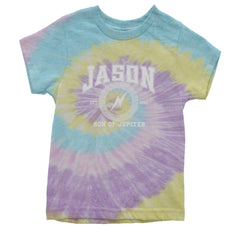 Jason Son of Jupiter Storm Bringer Youth T-shirt Tie-Dye Jellybean