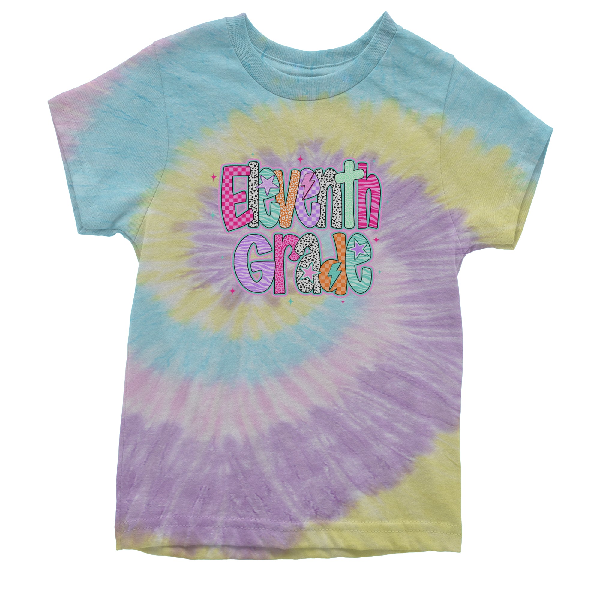 Eleventh Grade Extra Colorful Back to School Youth T-shirt Tie-Dye Jellybean