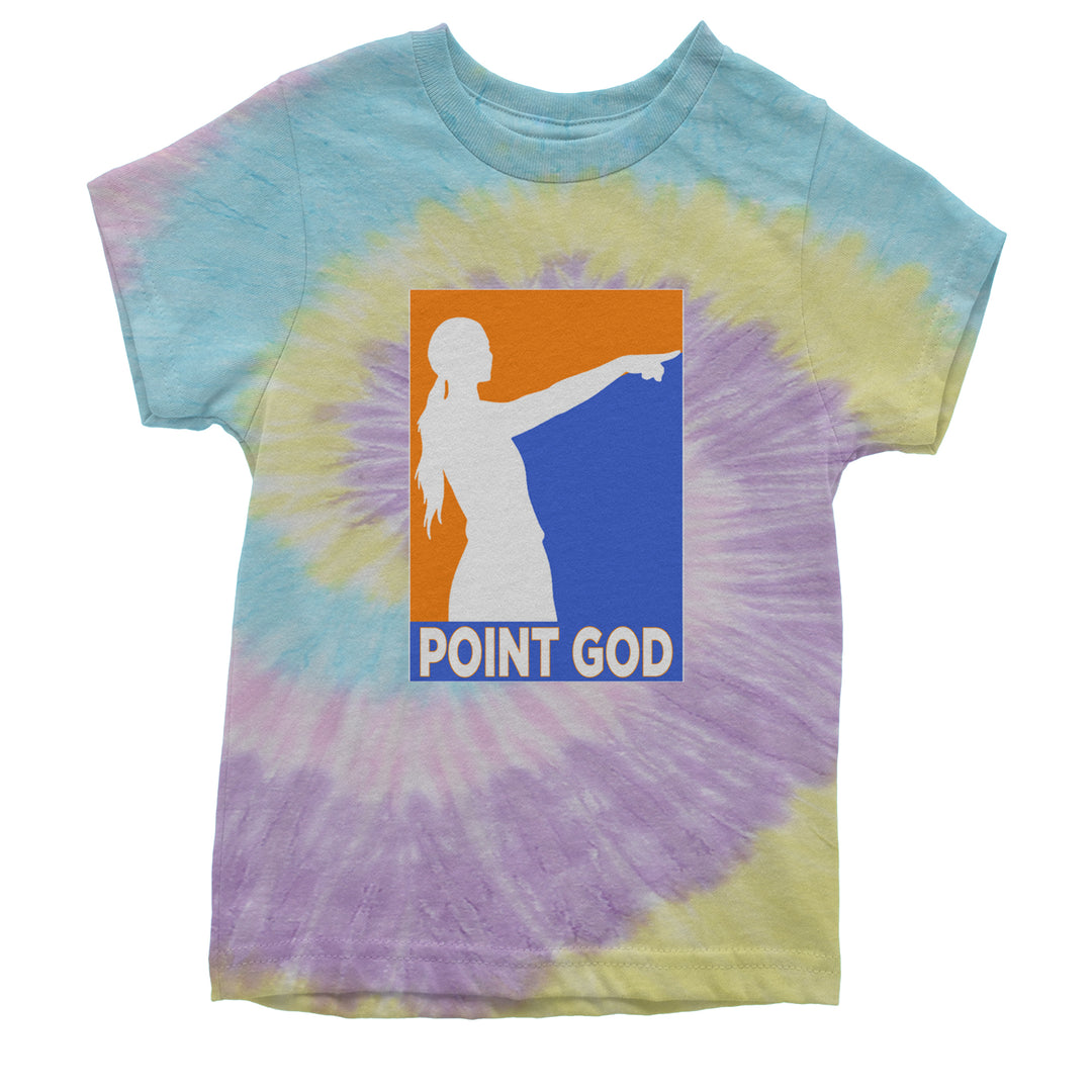 Point God Cunningham Basketball Pointing Meme  Youth T-shirt Tie-Dye Jellybean