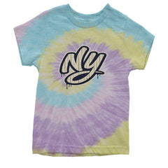 NYC New York City Grunge Street Youth T-shirt Tie-Dye Jellybean