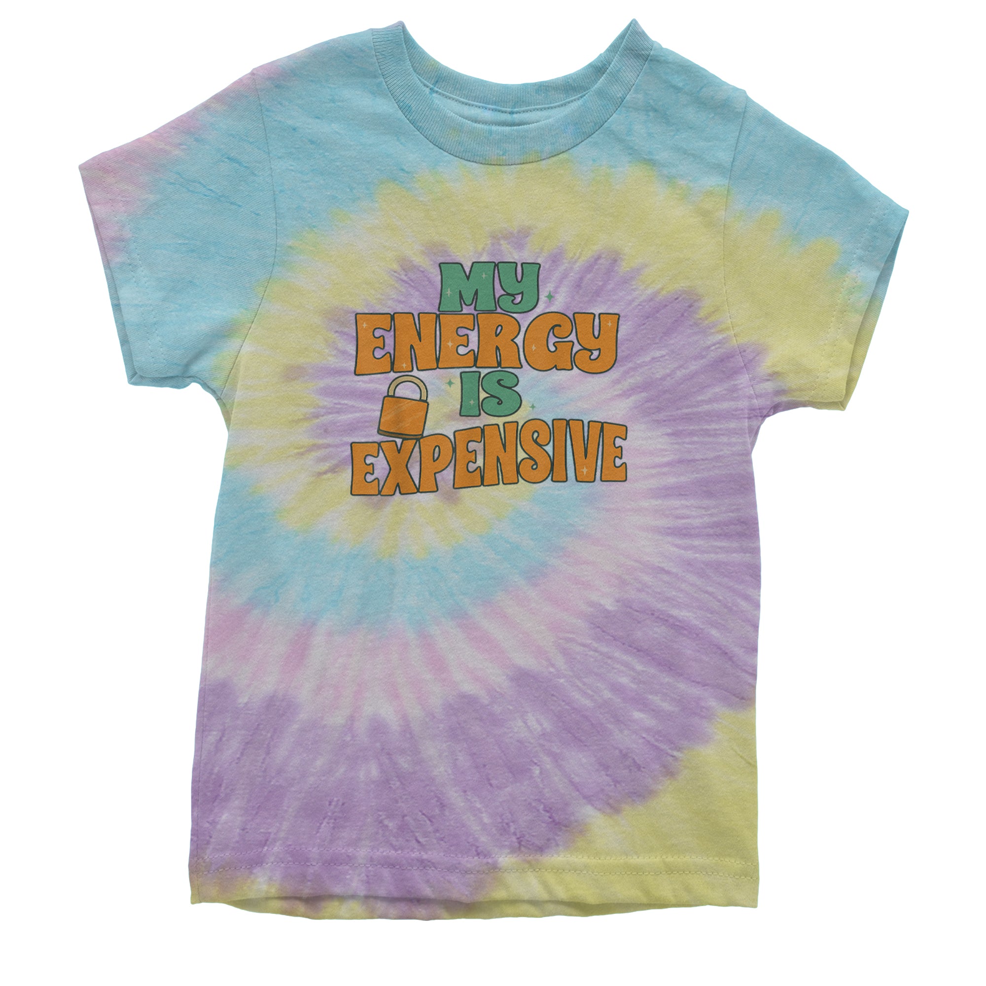 My Energy Is Expensive Self-Care Youth T-shirt Tie-Dye Jellybean