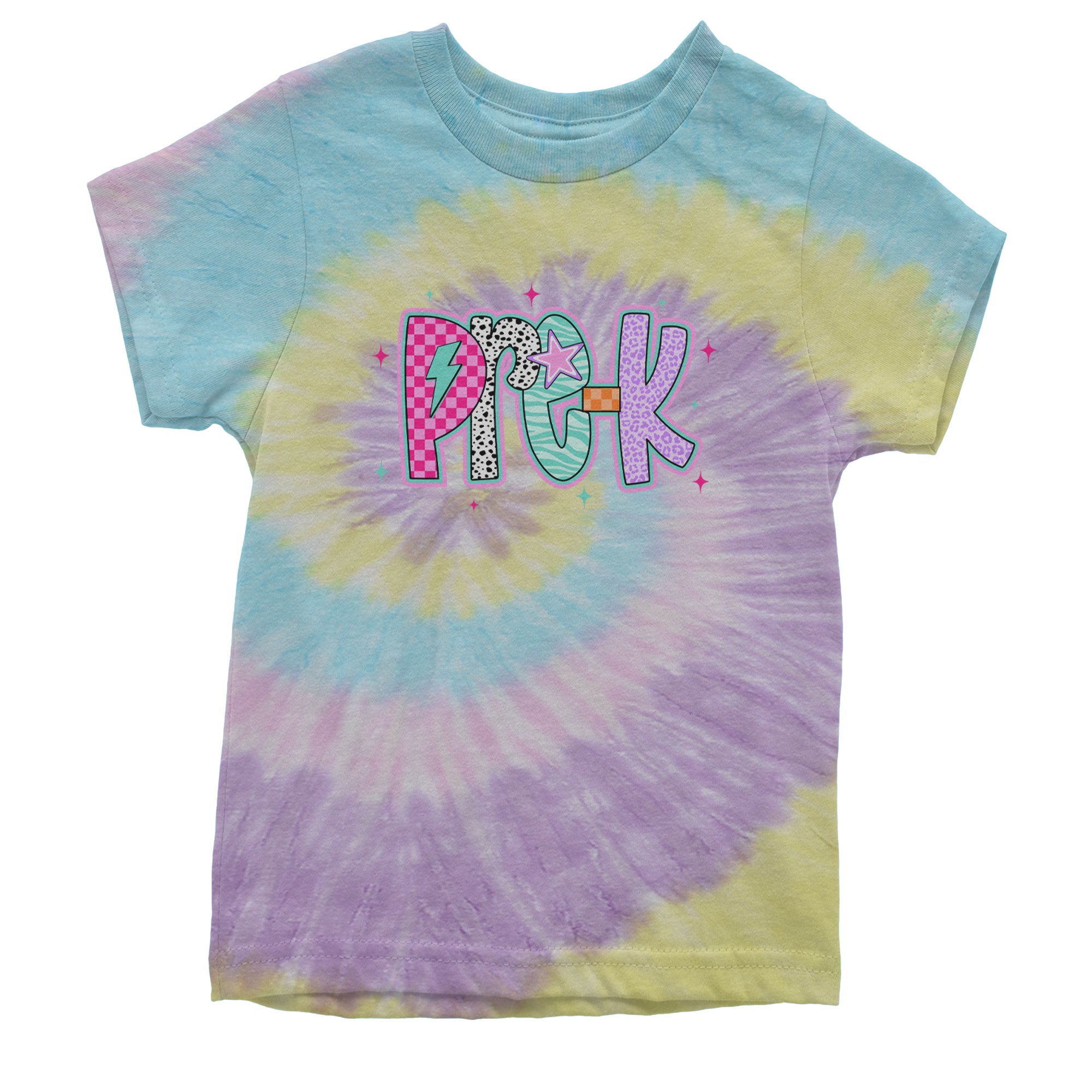 Pre-K Party Time Colorful Back to School Youth T-shirt Tie-Dye Jellybean