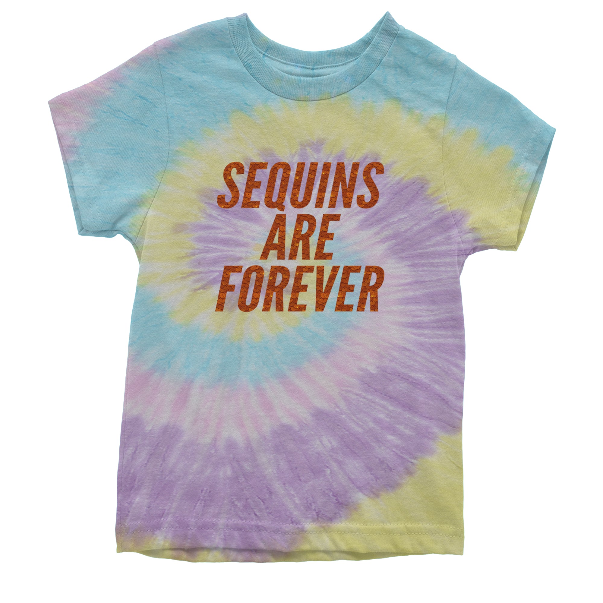 Sequins Are Forever Retro Glam Youth T-shirt Tie-Dye Jellybean