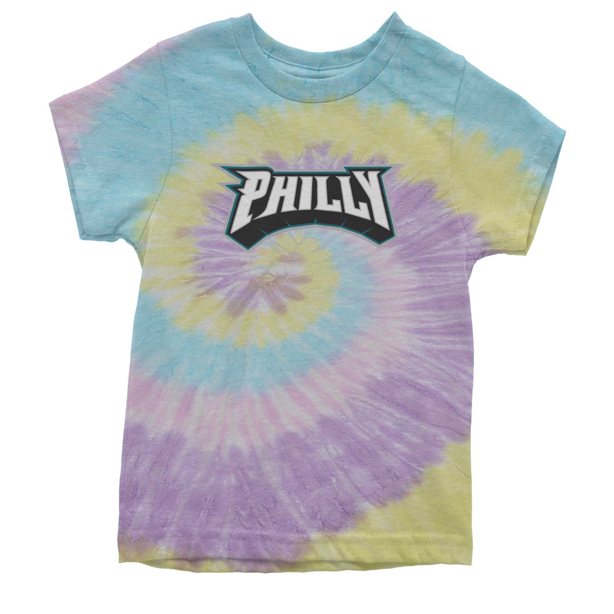 Philly Bold Block Throwback Youth T-shirt Tie-Dye Jellybean