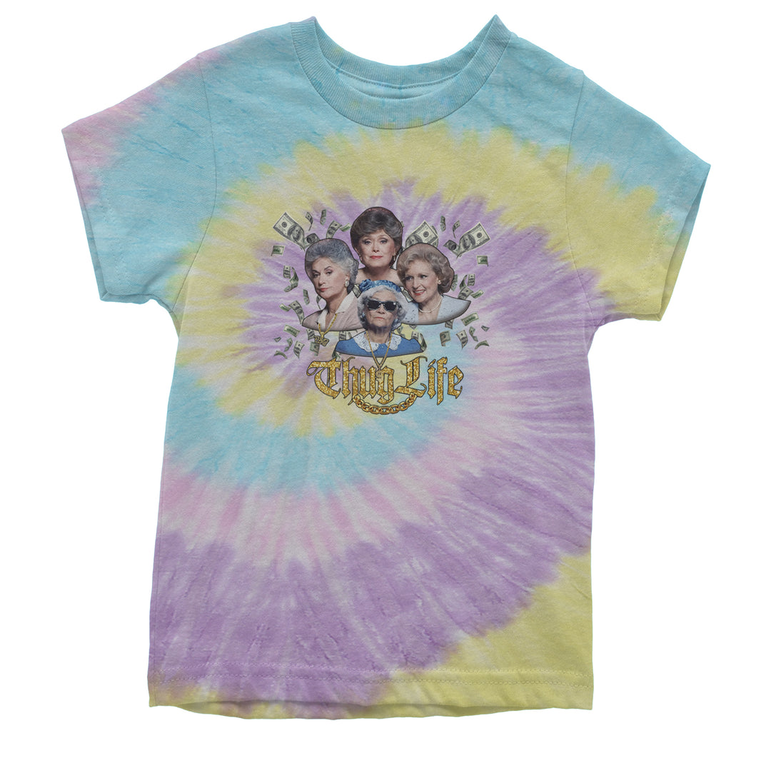 Golden Chain Thug Life Girls Youth T-shirt Tie-Dye Jellybean