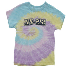 New York City 212 Area Code Skyline  Youth T-shirt Tie-Dye Jellybean
