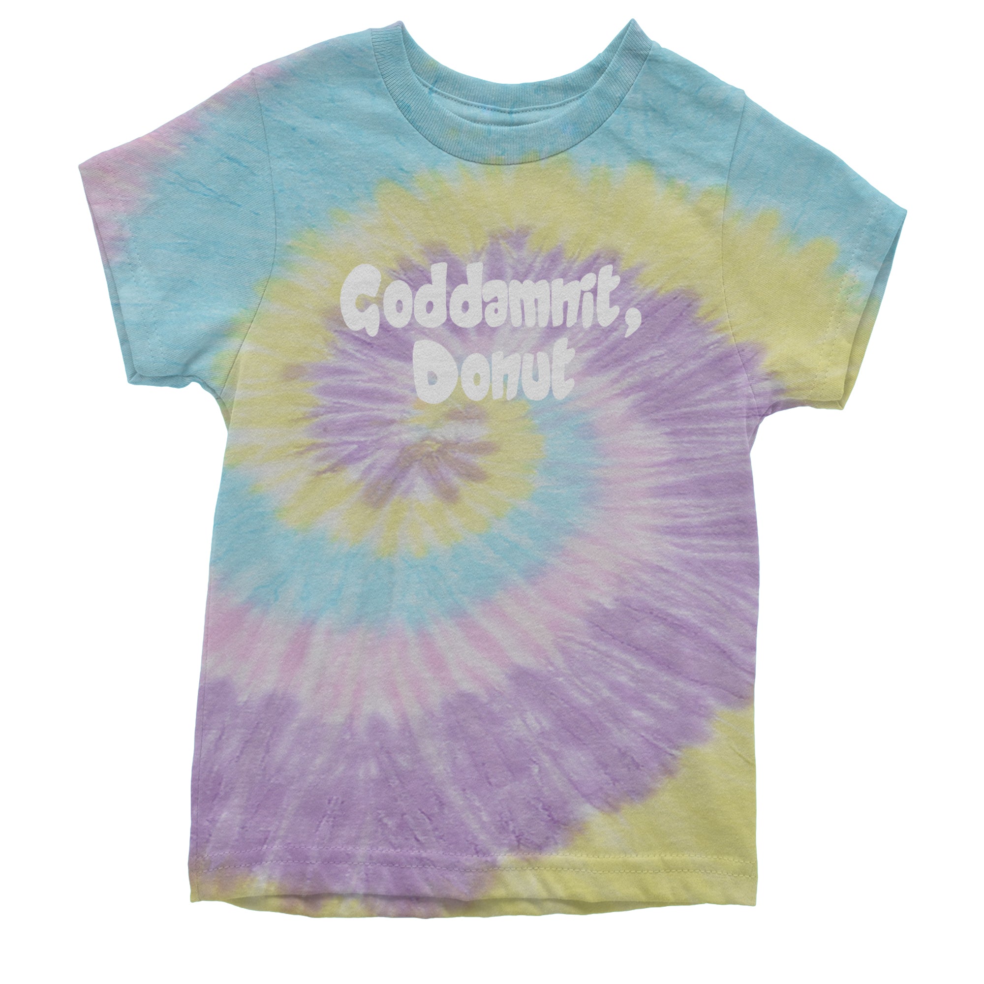 Godd-mnit, Donut Carl Youth T-shirt Tie-Dye Jellybean