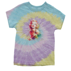 Mrs. Monroe Watercolors Bombshell Youth T-shirt Tie-Dye Jellybean