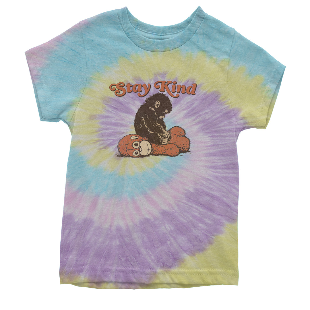Punch Stay Kind Macaque Youth T-shirt Tie-Dye Jellybean