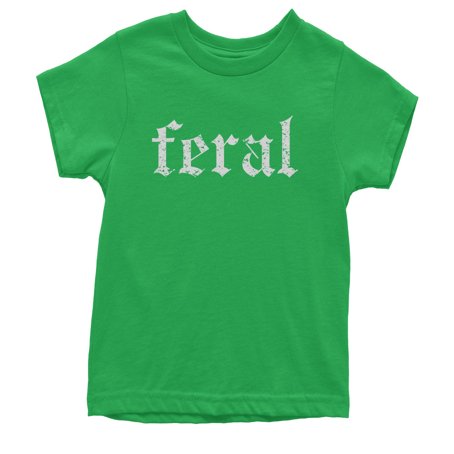 Feral Club Rat Festival Rave EDM Youth T-shirt Kelly Green