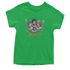 Golden Chain Thug Life Girls Youth T-shirt Kelly Green