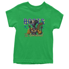 Boots On Da Ground Folding Fan Youth T-shirt Kelly Green
