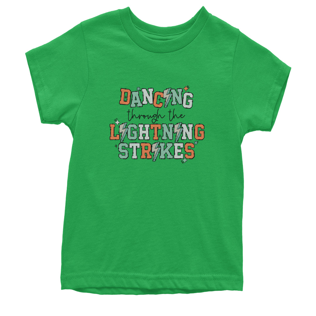 Dancing Through The Lightning Strikes Youth T-shirt Kelly Green