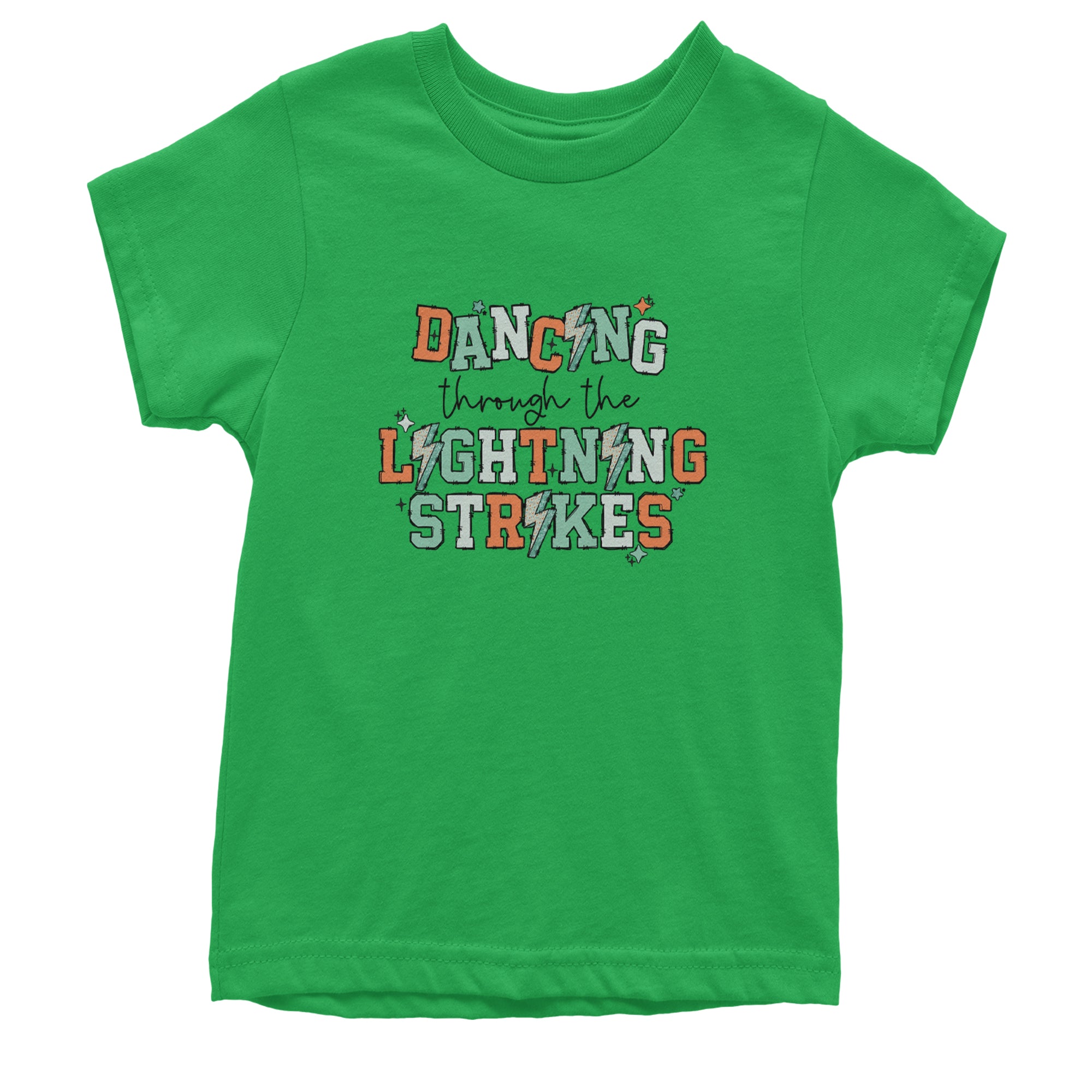 Dancing Through The Lightning Strikes Youth T-shirt Kelly Green