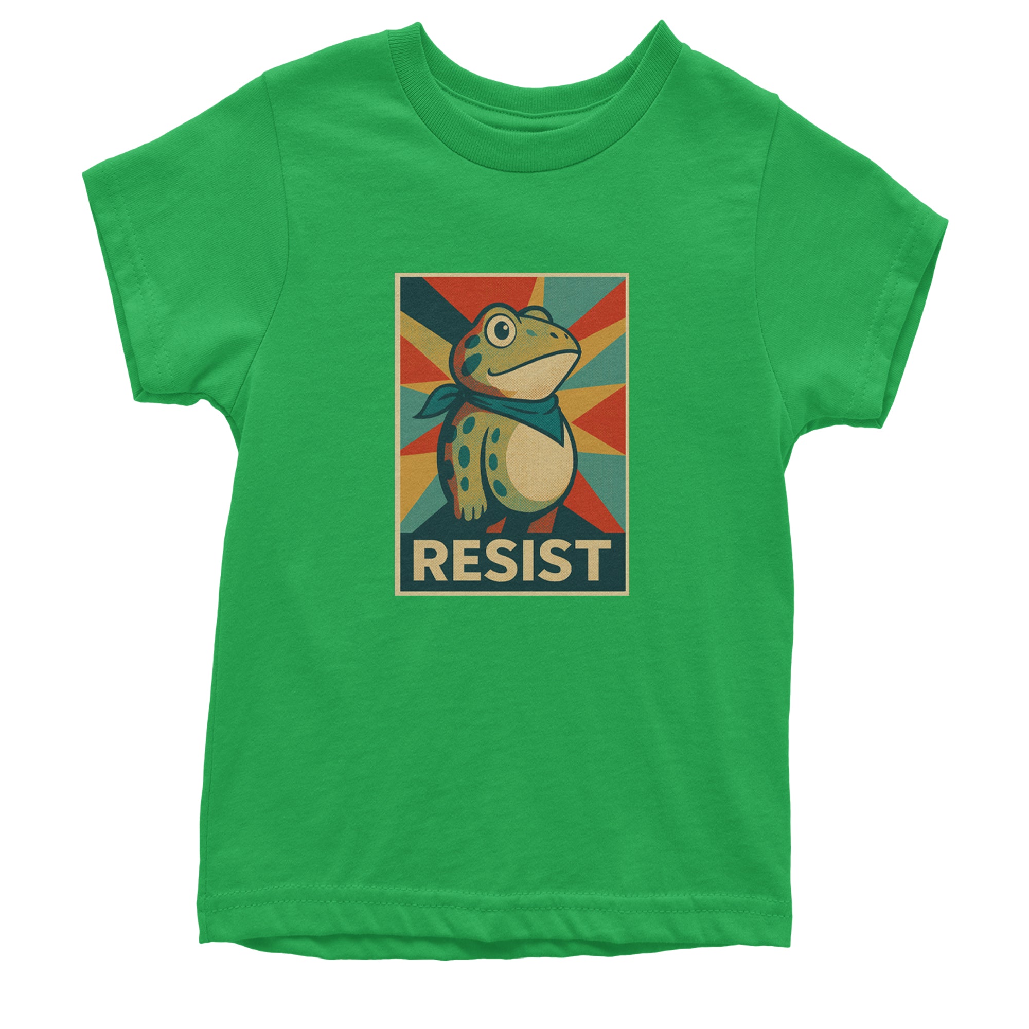 Resist Portland Protest Frog Youth T-shirt Kelly Green